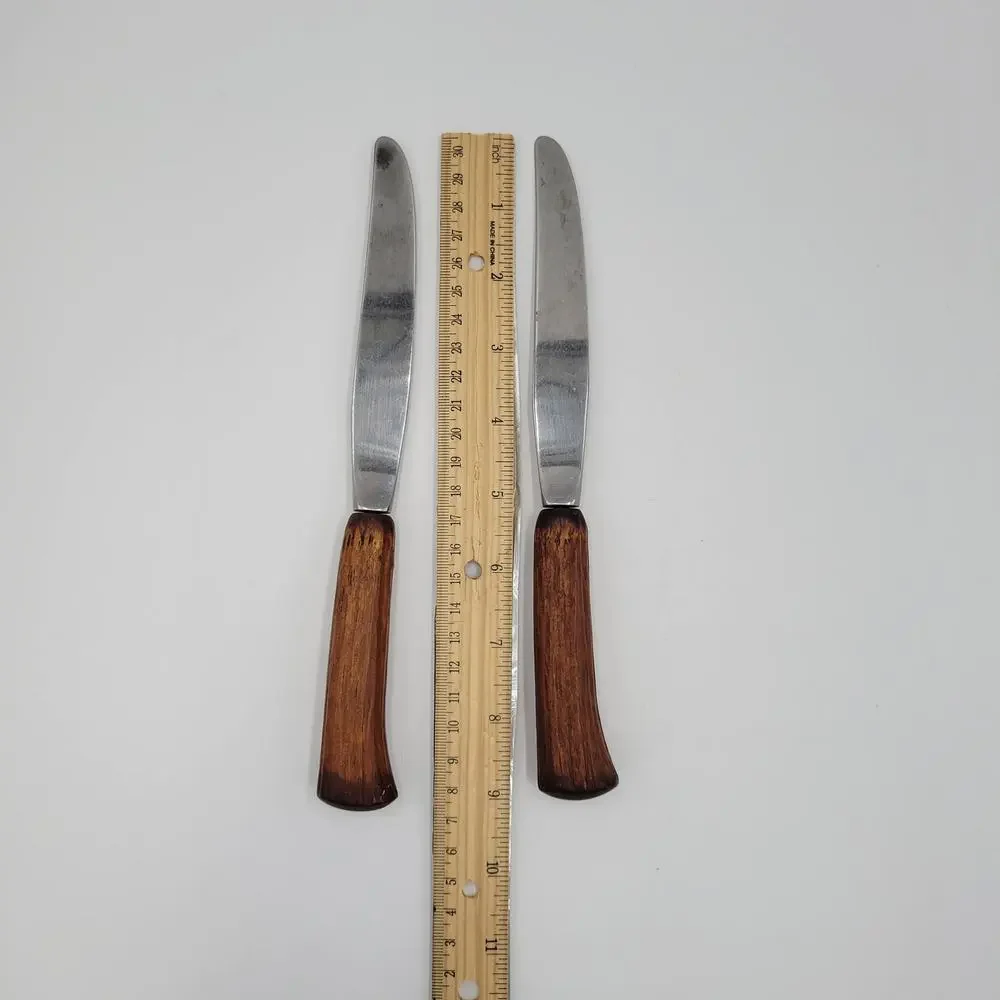Vintage Home Kitchen Hull Knife Stainless Steel Wood Handle Kitchen Collectibles